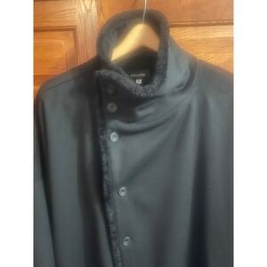 Eskandar Coat one size Black made of Wool, Cashmere, with Silk Lining